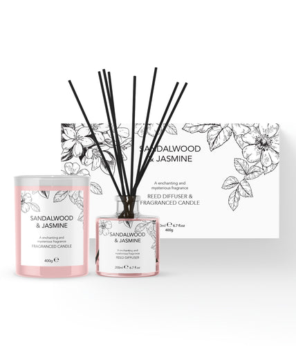 Sandalwood & Jasmine Candle & Diffuser Giftset