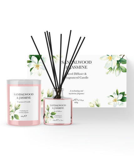 Sandalwood & Jasmine Candle & Diffuser Giftset